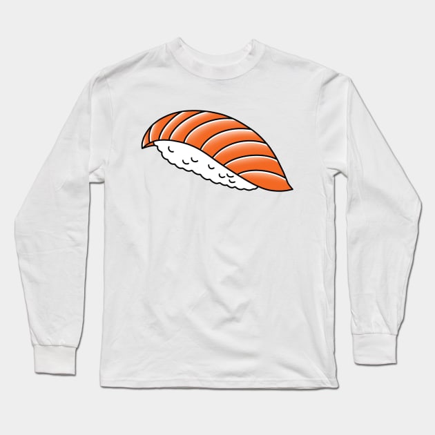 Salmon Nigiri Long Sleeve T-Shirt by drawingsbydarcy